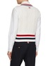 Back View - Click To Enlarge - THOM BROWNE - RWB Band Chunky Cable Knit Cashmere Vest