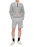 Figure View - Click To Enlarge - THOM BROWNE - Striped Armband Detail Cotton Shirt