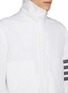 Detail View - Click To Enlarge - THOM BROWNE - Shiny Ripstop Bal Collar 4-Bar Hooded Windbreaker