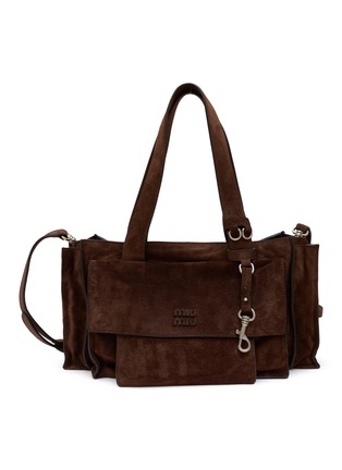 Main View - Click To Enlarge - MIU MIU - Utilitaire Suede Leather Shoulder Bag