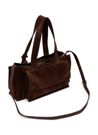 Figure View - Click To Enlarge - MIU MIU - Utilitaire Suede Leather Shoulder Bag