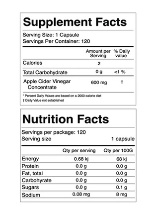  - TONIK - No.2 Apple Cider Vinegar Capsules