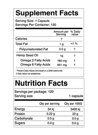  - TONIK - No.4 Hemp Seed Oil Capsules