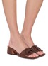Figure View - Click To Enlarge - SAM EDELMAN - Waylon Leather Slide Sandals