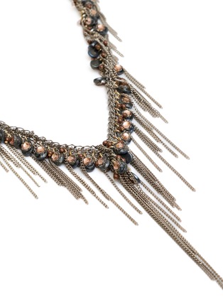 Detail View - Click To Enlarge - MARC LE BIHAN - Resin Rhinestone Steel Chain Necklace