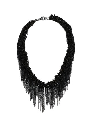 Main View - Click To Enlarge - MARC LE BIHAN - Glass Beaded Knitted Steel Chain Necklace