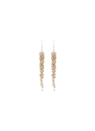 Main View - Click To Enlarge - MARC LE BIHAN ACCESSORIES - Steel Bead Embellished Chain Single Drop Earring