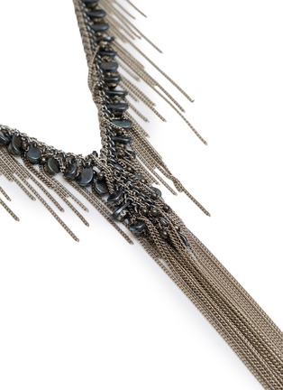 Detail View - Click To Enlarge - MARC LE BIHAN - Rhinestone Steel Chain Necklace