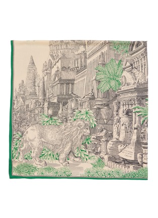 Detail View - Click To Enlarge - INOUI EDITIONS - Piranesi SIlk Blend Square Scarf