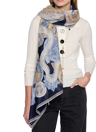 Figure View - Click To Enlarge - INOUI EDITIONS - Octopus Silk Blend Scarf