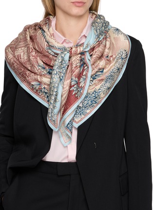 Figure View - Click To Enlarge - INOUI EDITIONS - Piranesi SIlk Blend Square Scarf
