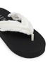Detail View - Click To Enlarge - BALENCIAGA - Flat Jet Lag Frayed Strap Satin Thongs
