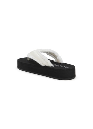  - BALENCIAGA - Flat Jet Lag Frayed Strap Satin Thongs