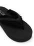 Detail View - Click To Enlarge - BALENCIAGA - Flat Jet Lag Frayed Strap Satin Thongs