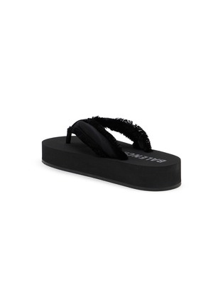  - BALENCIAGA - Flat Jet Lag Frayed Strap Satin Thongs