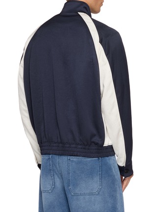 Back View - Click To Enlarge - SOLID HOMME - Contrast Panel Track Jacket