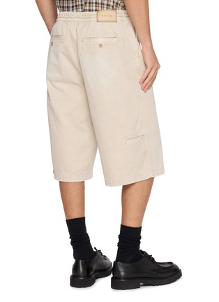 Back View - Click To Enlarge - SOLID HOMME - Elasticated Waistband Bermuda Pants