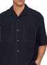  - SOLID HOMME - Short Sleeve Contrast Stitch Double Pocket Shirt