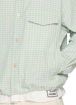  - SOLID HOMME - Layered Chequered Drawstring Hem Shirt
