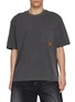 SOLID HOMME Logo Patch Chest Pocket Cotton T-Shirt