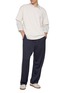 Figure View - Click To Enlarge - SOLID HOMME - Contrast Side Stripe Elasticated Pants