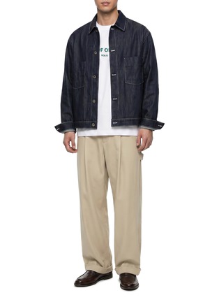 Figure View - Click To Enlarge - SOLID HOMME - Printed Cotton T-shirt