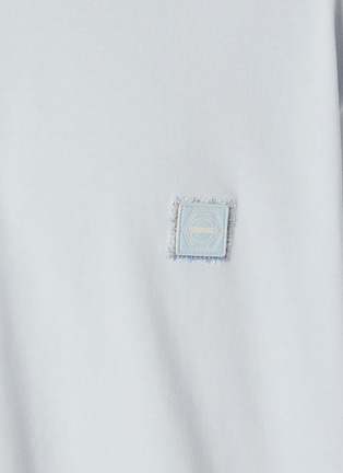  - SOLID HOMME - Leather Patch Cotton T-shirt