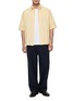 Figure View - Click To Enlarge - SOLID HOMME - Leather Patch Cotton T-shirt