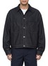Main View - Click To Enlarge - SOLID HOMME - Japanese Dark Wash Denim Trucker Jacket