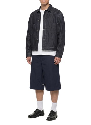 Figure View - Click To Enlarge - SOLID HOMME - Japanese Dark Wash Denim Trucker Jacket