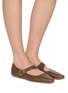 Figure View - Click To Enlarge - PEDDER RED - Cora Buckled Leather Flats