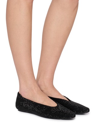 Figure View - Click To Enlarge - PEDDER RED - Cameron Rhinestone Embellished Flats