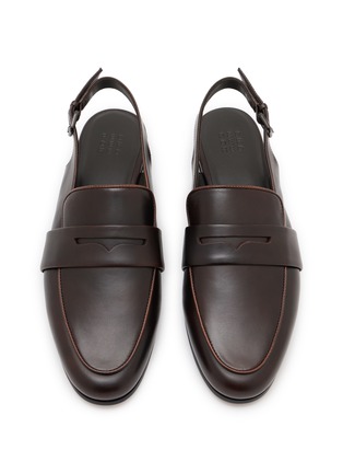 Detail View - Click To Enlarge - PEDDER RED - Tyler Leather Slingback Loafers