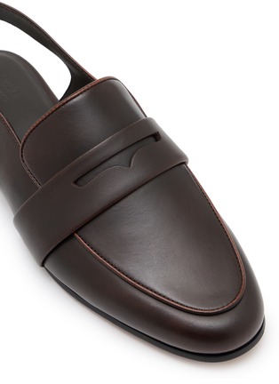 Detail View - Click To Enlarge - PEDDER RED - Tyler Leather Slingback Loafers