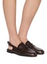 Figure View - Click To Enlarge - PEDDER RED - Tyler Leather Slingback Loafers