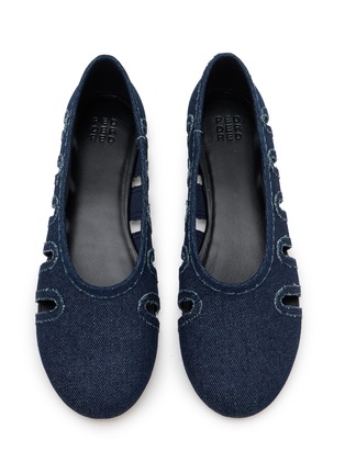 Detail View - Click To Enlarge - PEDDER RED - Remi Denim Ballet Flats