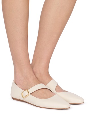 Figure View - Click To Enlarge - PEDDER RED - Cora Buckled Leather Flats