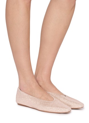 Figure View - Click To Enlarge - PEDDER RED - Cameron Rhinestone Embellished Flats