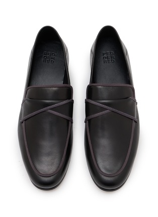 Detail View - Click To Enlarge - PEDDER RED - Trinity Leather Loafers