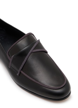 Detail View - Click To Enlarge - PEDDER RED - Trinity Leather Loafers