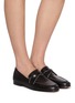 Figure View - Click To Enlarge - PEDDER RED - Trinity Leather Loafers