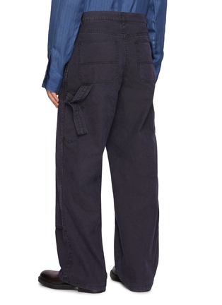 Back View - Click To Enlarge - TOGA VIRILIS - Straight Leg Garment Dyed Cotton Carpenter Pants