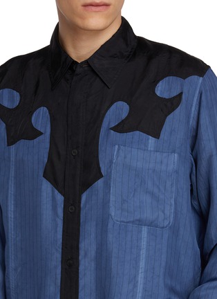  - TOGA VIRILIS - Long Sleeve Western Styled Pinstripe Shirt