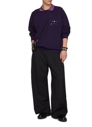 Figure View - Click To Enlarge - TOGA VIRILIS - Polo Collar Sweatshirt