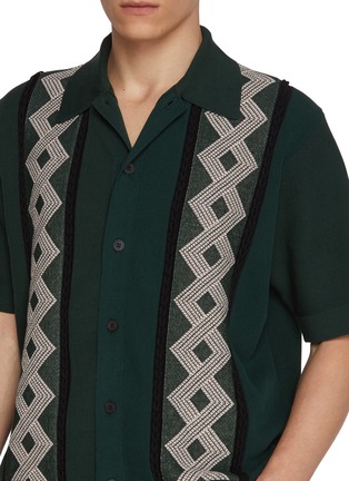  - TOGA VIRILIS - Striped Knit Polo Shirt