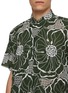  - TOGA VIRILIS - Short Sleeve Embroidered Floral Outline Cotton Shirt