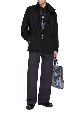 Figure View - Click To Enlarge - TOGA VIRILIS - Elasticated Waist Long Windbreaker