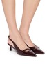 Figure View - Click To Enlarge - PEDDER RED - Layla 46 Leahter Slingback Pumps