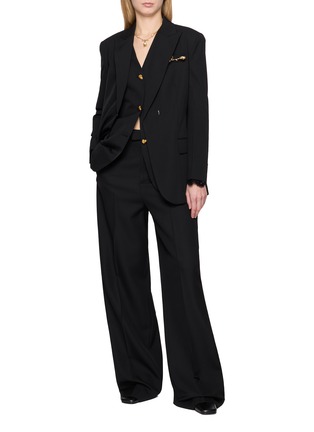 Figure View - Click To Enlarge - EENK - Lace Trim Blazer