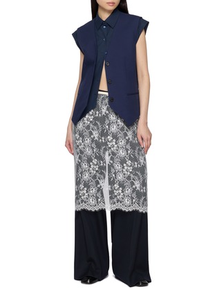 Figure View - Click To Enlarge - EENK - Sleeveless Shirt Layered Tailored Vest